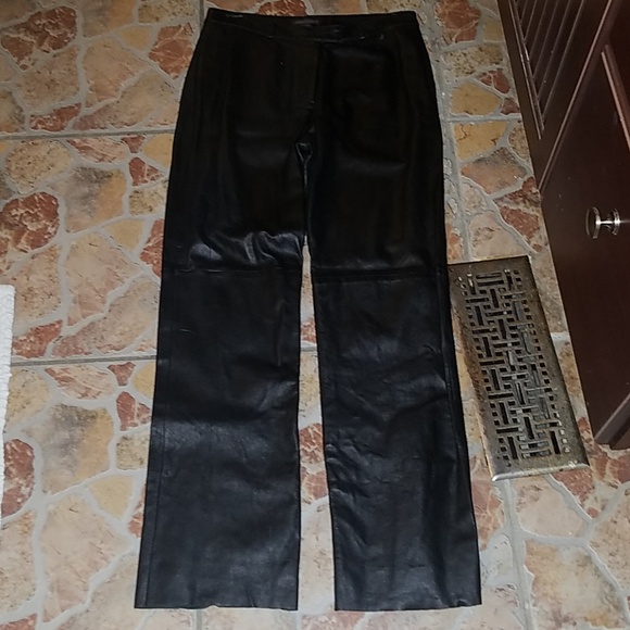 donna karan leather pants